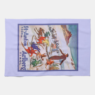 Vintage-Skiposter, Arlberg, St Anton Handtuch
