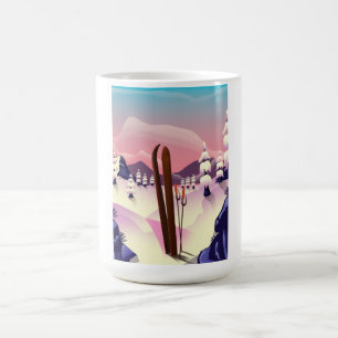 Vintage-Skiposter Kaffeetasse