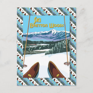 Vintage-Skiposter, Ski Bretton Woods Postkarte
