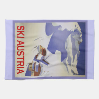 Vintage-Skiposter, Ski Österreich Geschirrtuch