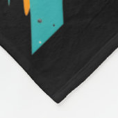 Vintage-Skirennfahrer-Design - Retro Fleecedecke (Ecke)