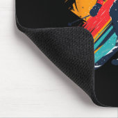 Vintage-Skirennfahrer-Design - Retro  Mousepad (Ecke)