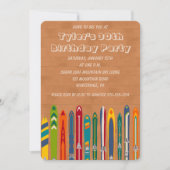 Vintage Skis Custom Skiing Themed Party Einladung (Vorderseite)