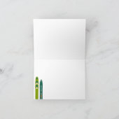 Vintage Skis Customizable Message Dankeskarte (Innenseite)