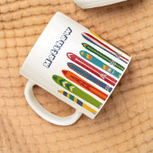 Vintage Skis Personalized Two Sided Kaffeetasse