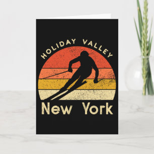 Vintage-Skiurlaub Valley New York Berg Karte