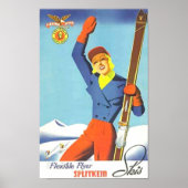 Vintage Skiwerbung Poster (Vorne)
