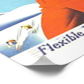 Vintage Skiwerbung Poster (Ecke)