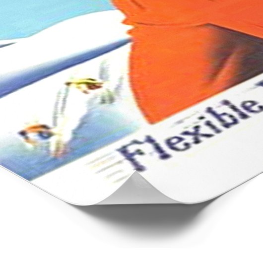 Vintage Skiwerbung Poster (Ecke)