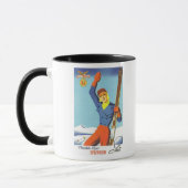 Vintage Skiwerbung Tasse (Links)