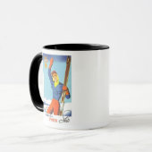 Vintage Skiwerbung Tasse (Vorderseite Links)
