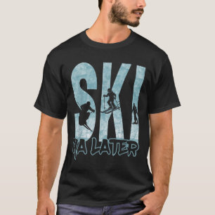 Vintage Skiya Später Funny Skier Wintersportwanne T-Shirt