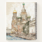 Vintage Skizze der Kirche St. Petersburg Notizblock (Rückseite)