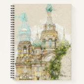 Vintage Skizze der Kirche St. Petersburg Notizblock (Vorderseite)