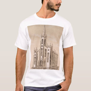 Vintage-Skizze der St. Nicholas-Kirche New York T-Shirt