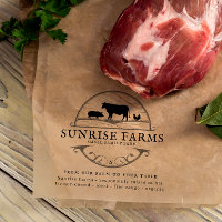 Vintage Skizze | Logo für Hühnerfleisch und -kühe