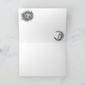 Vintage Skizze von Mystic Moon und Sun Karte (Innenseite)