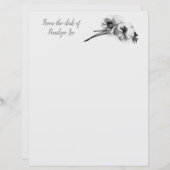 Vintage Skizze von Stiefmütterchen mit Namensschri (Vorne/Hinten)