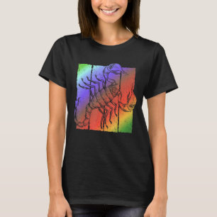 Vintage Skorpion Retro 80er Streifen Art T-Shirt