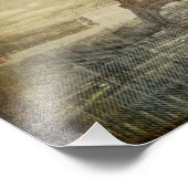 Vintage Skripte Paris Eiffel Tower Wedding Fotodruck (Ecke)