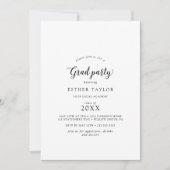 Vintage Skriptgrad-Party Einladung (Vorderseite)