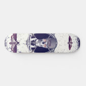 Vintage Skull Art Memento Mori Skateboard (Horizontal)