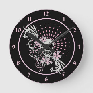 Vintage Skull Runde Wanduhr