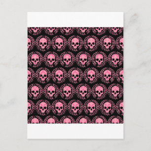 Vintage Skulpturen Rosa und Schwarz Postkarte