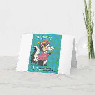 Vintage Skunk Alles Gute zum Geburtstag Karte