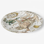 Vintage Sky Map Constellation of Hercules Pappteller (Schrägansicht)