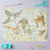 Vintage Sky Map Constellation of Hercules Seidenpapier (Basteln)