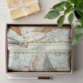 Vintage Sky Map Constellation of Hercules Seidenpapier (Geschenk)