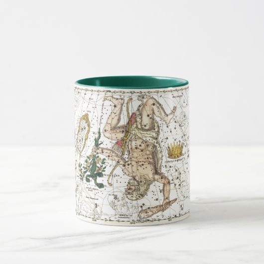 Vintage Sky Map Constellation of Hercules Tasse (Zentrum)