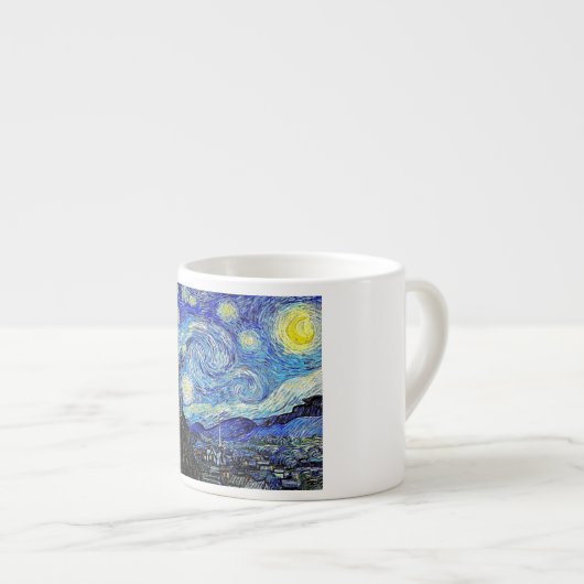 Vintage Sky Night StarNight Espressotasse (Vorderseite Rechts)