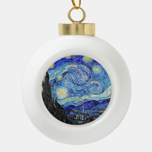 Vintage Sky Night StarNight Keramik Kugel-Ornament (Vorderseite)