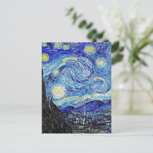 Vintage Sky Night StarNight Postkarte (Stehend Vorderseite)