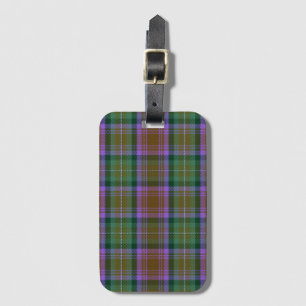 Vintage Skye Grün Violett Erde Tartan Gepäckanhänger
