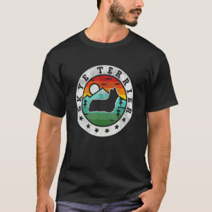 Vintage Skye Terrier Retro Hund Mama Papa T-Shirt