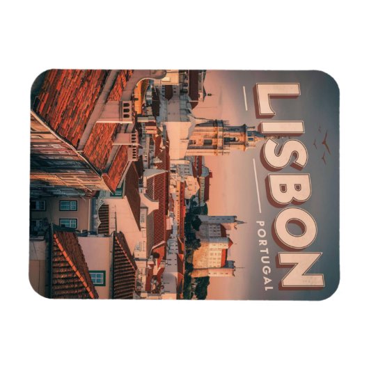 Vintage Skyline-Geschenke Magnet (Horizontal)