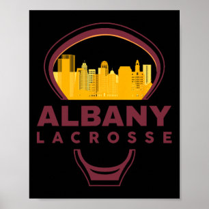 Vintage Skyline von Albany City Racket Poster