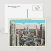 Vintage Skyline von Chicago Loop Postkarte (Vorne/Hinten)