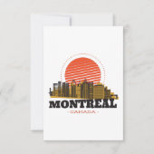 Vintage Skyline von Montreal Dankeskarte (Vorderseite)