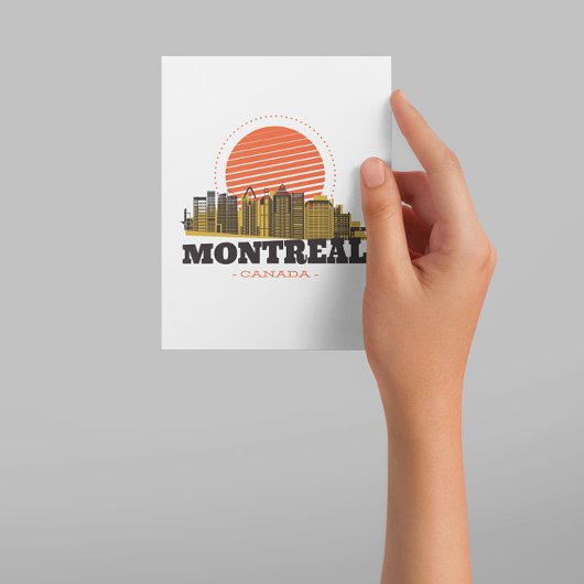 Vintage Skyline von Montreal Dankeskarte