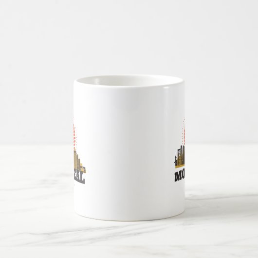 Vintage Skyline von Montreal Kaffeetasse (Mittel)