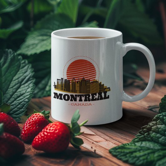 Vintage Skyline von Montreal Kaffeetasse
