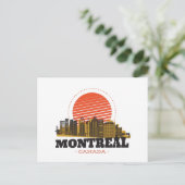Vintage Skyline von Montreal Postkarte (Stehend Vorderseite)