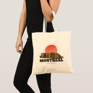 Vintage Skyline von Montreal Tragetasche