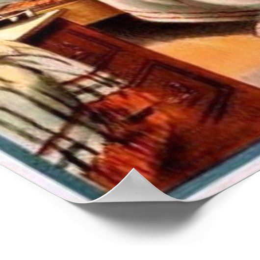 Vintage Slapstick-Bedrohung Poster (Ecke)