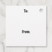 Vintage Sleigh Ride Engraving Geschenkanhänger (Rückseite)