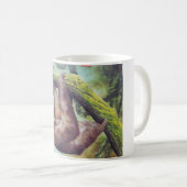 Vintage Sloth-Illustration Kaffeetasse (VorderseiteRechts)